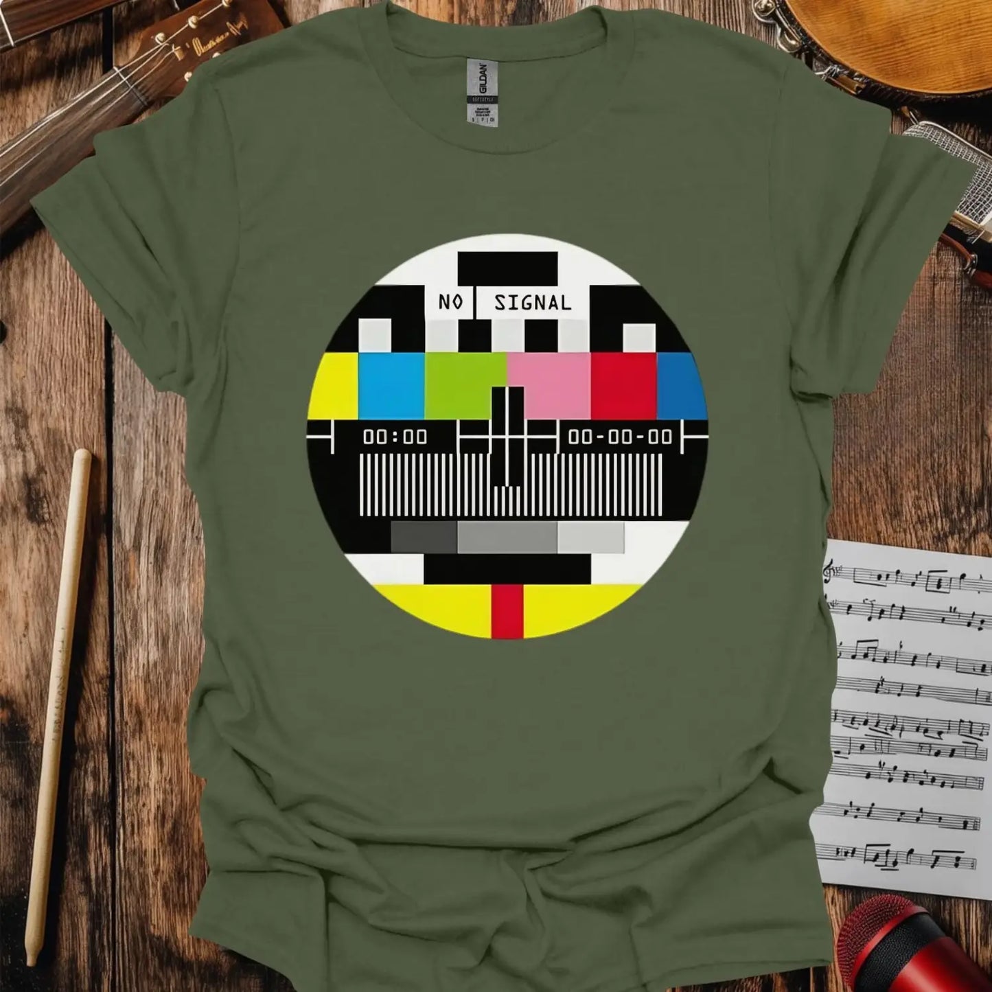 No Signal T-shirt - S / Military Green - T-Shirt