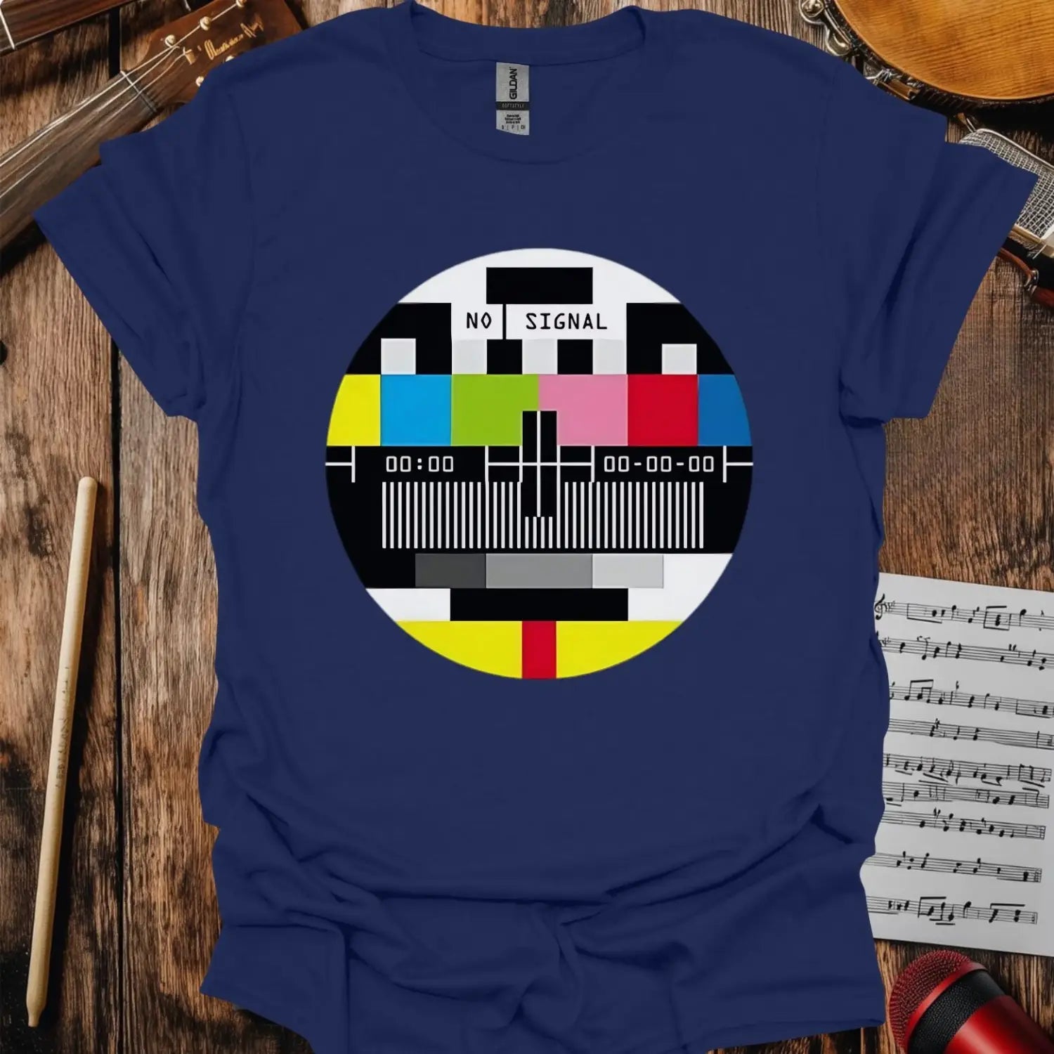 No Signal T-shirt - S / Navy - T-Shirt