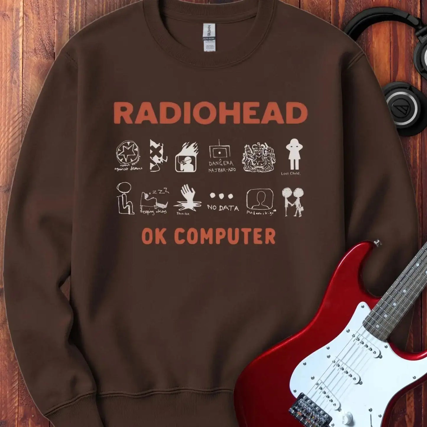 Ok Computer Crewneck Dark Chocolate
