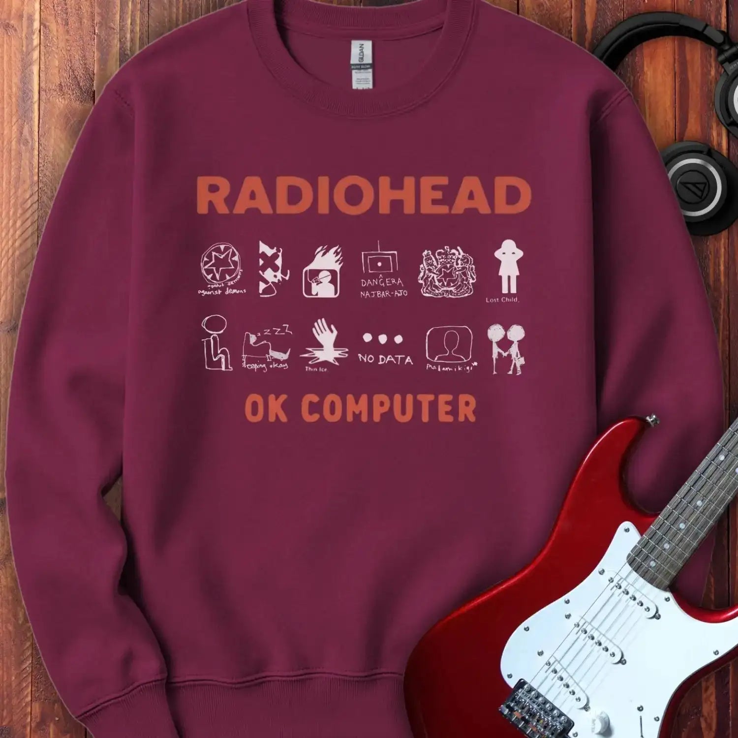 Ok Computer Crewneck Maroon