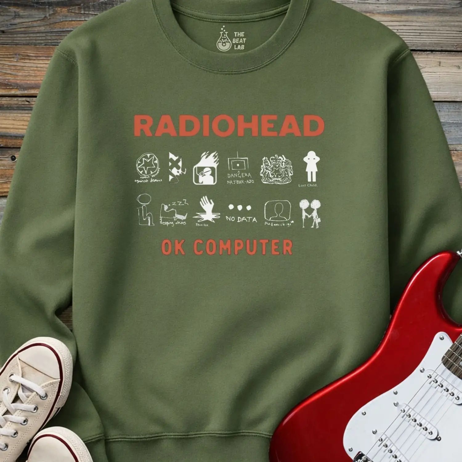 Ok Computer Crewneck - Military Green / S - Sweatshirt