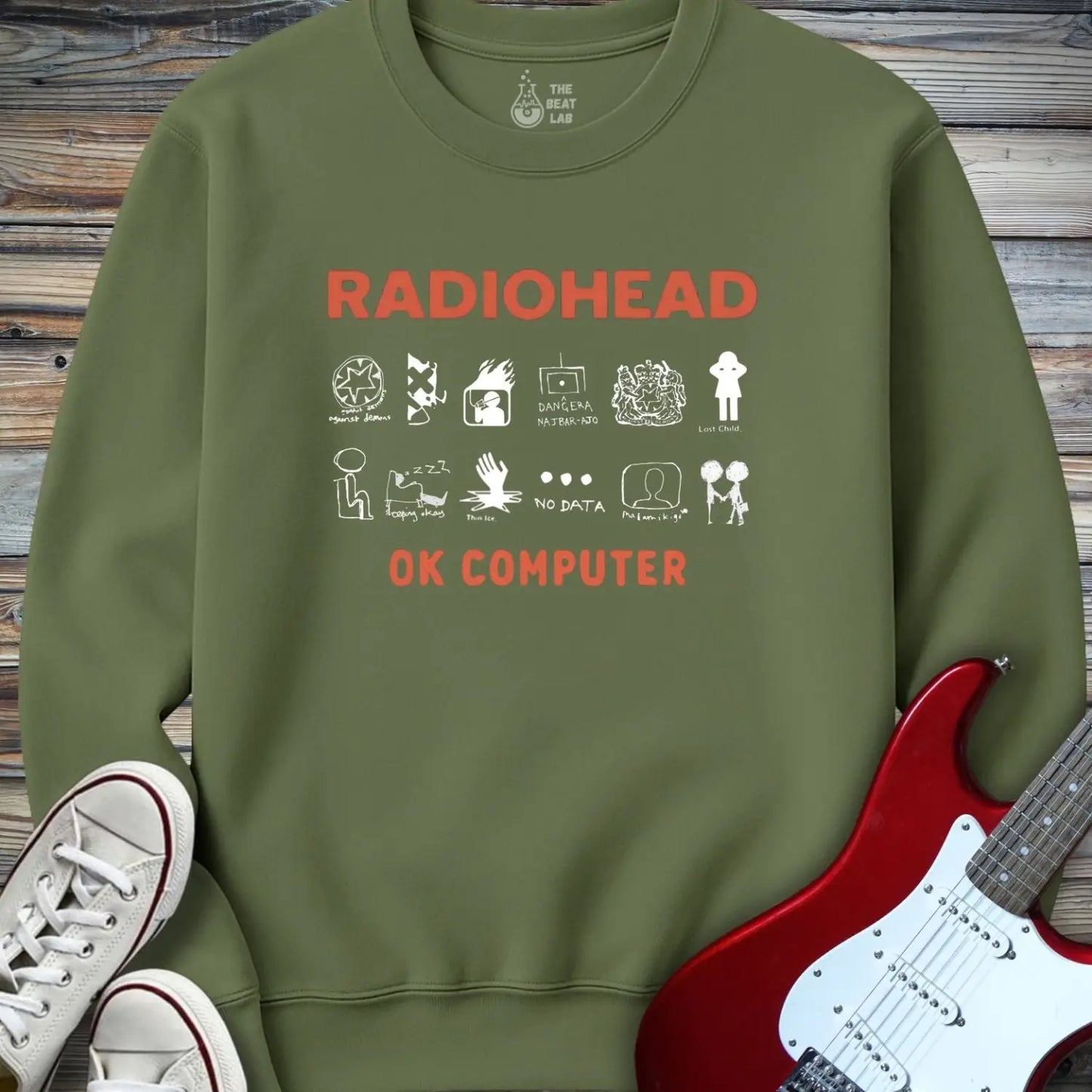 Ok Computer Crewneck - Military Green / S - Sweatshirt