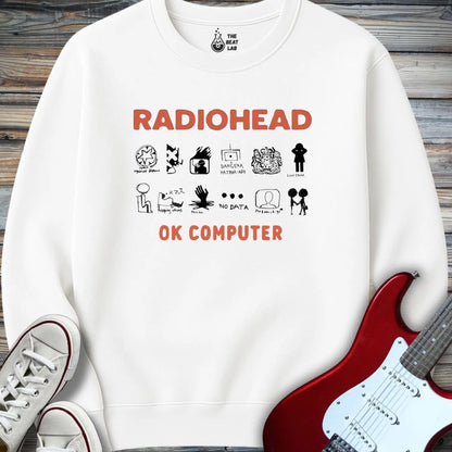 Ok Computer Crewneck - White / S - Sweatshirt