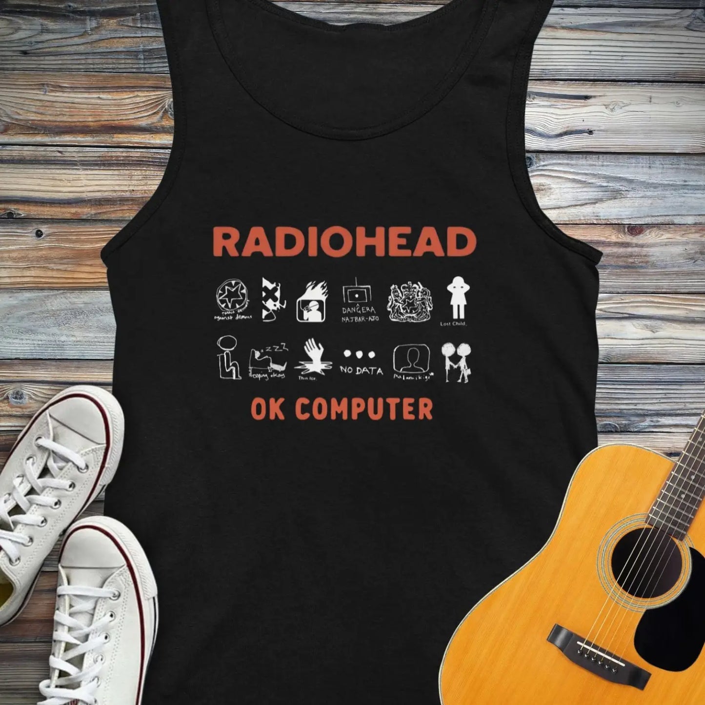 Ok Computer Tank Top - Black / XS - Tank Top