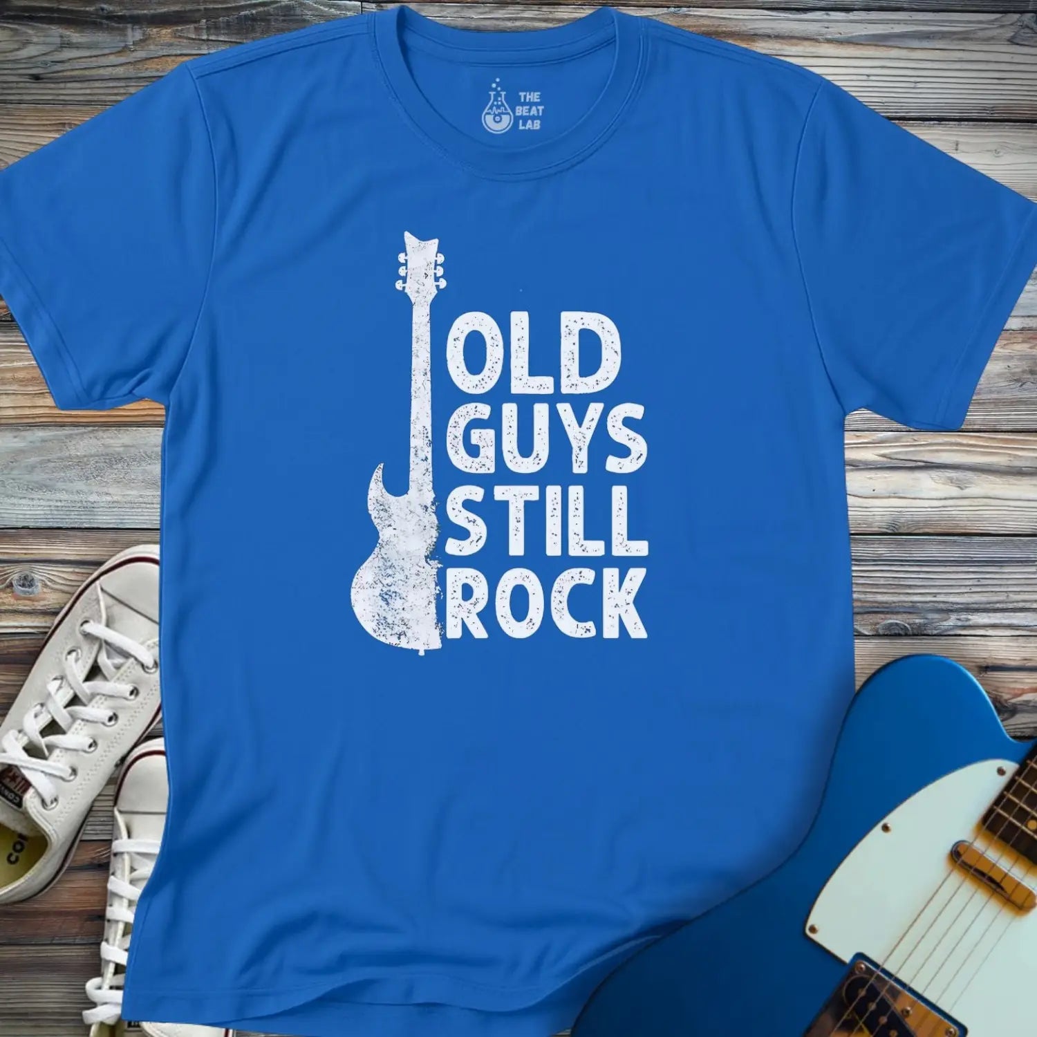 Old Guys Still Rock T-shirt - Royal / S - T-Shirt