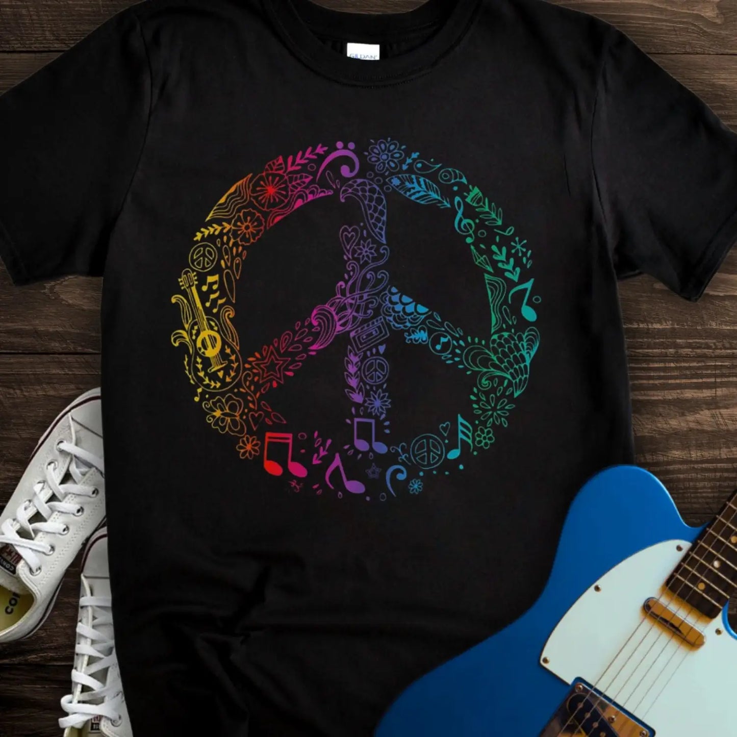 Peaceful Melodies T-shirt Black