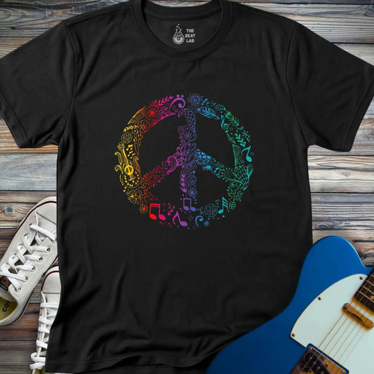 Peaceful Melodies T-shirt - Black / S - T-Shirt