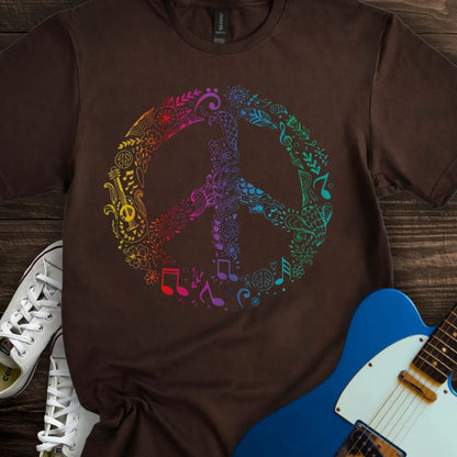 Peaceful Melodies T-shirt Dark Chocolate
