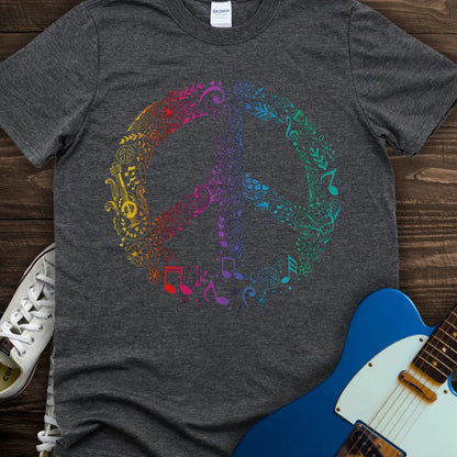 Peaceful Melodies T-shirt Dark Heather Grey
