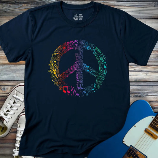 Peaceful Melodies T-shirt - Navy / S - T-Shirt