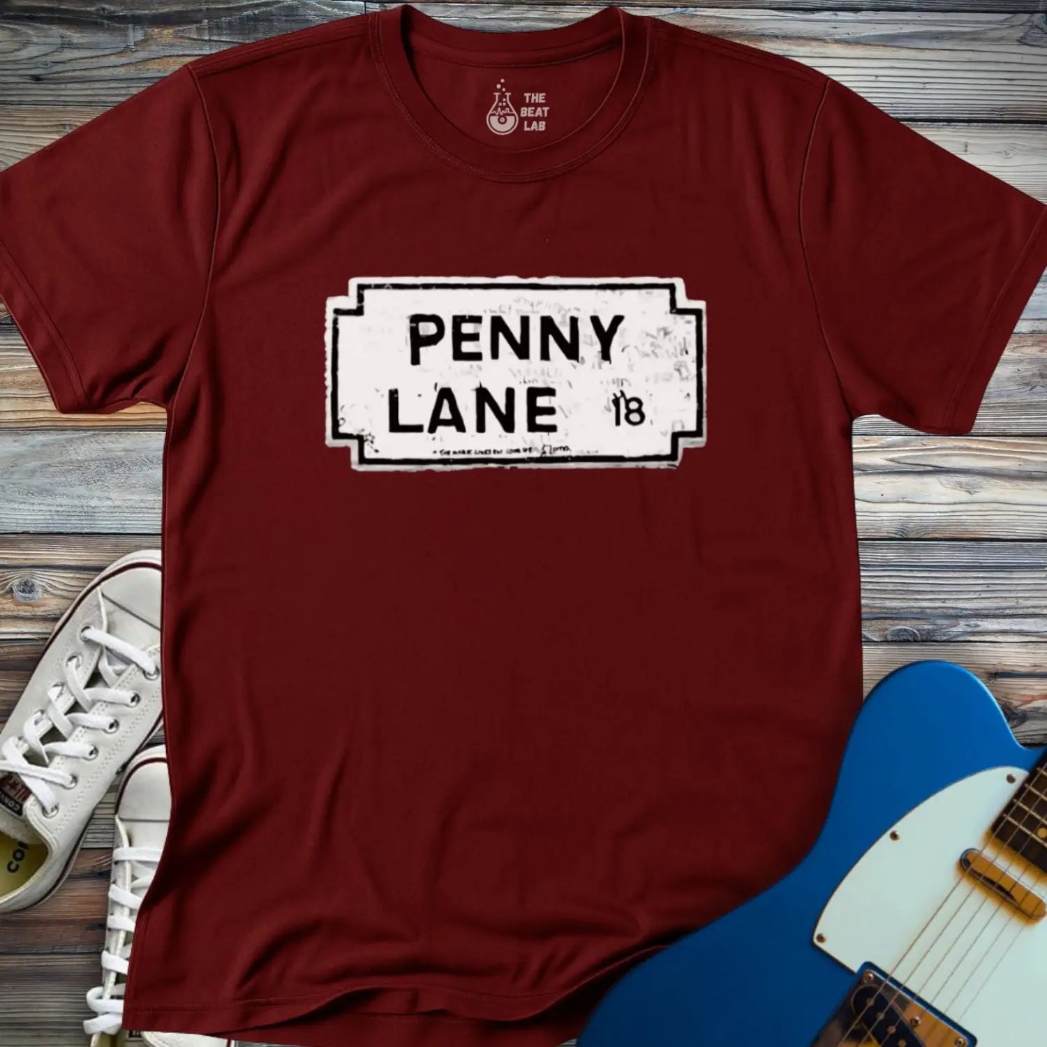 Penny Lane T-shirt - Maroon / S - T-Shirt