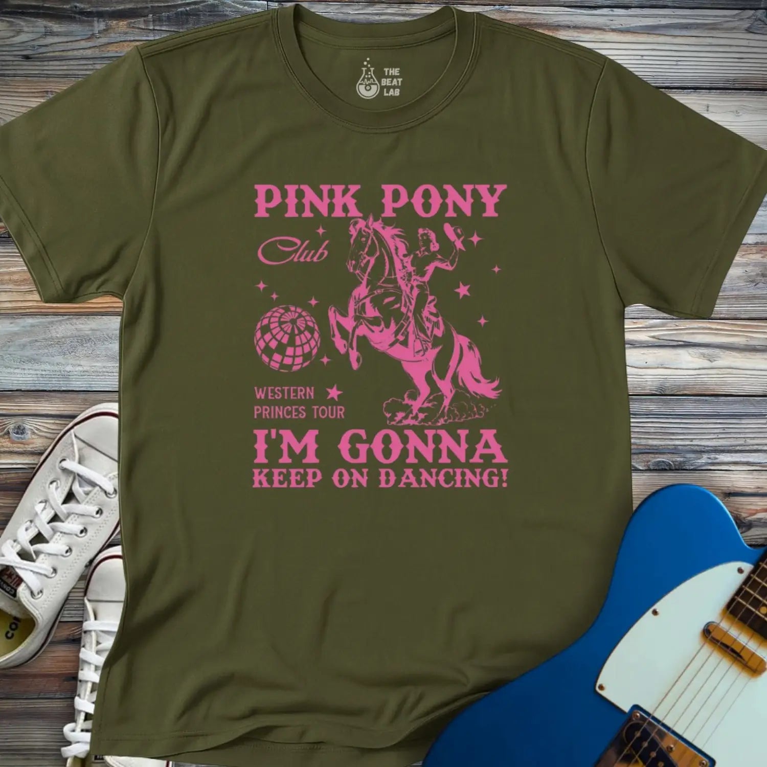 Pink Pony Club (I) T-shirt - Military Green / S - T-Shirt