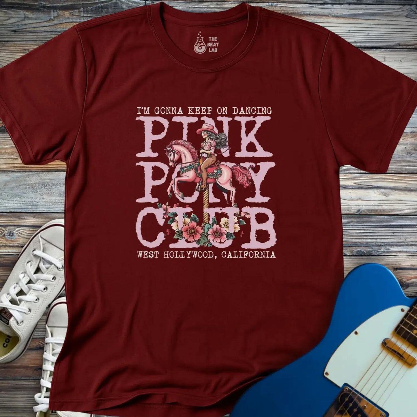 Pink Pony Club (II) T-shirt - Maroon / S - T-Shirt
