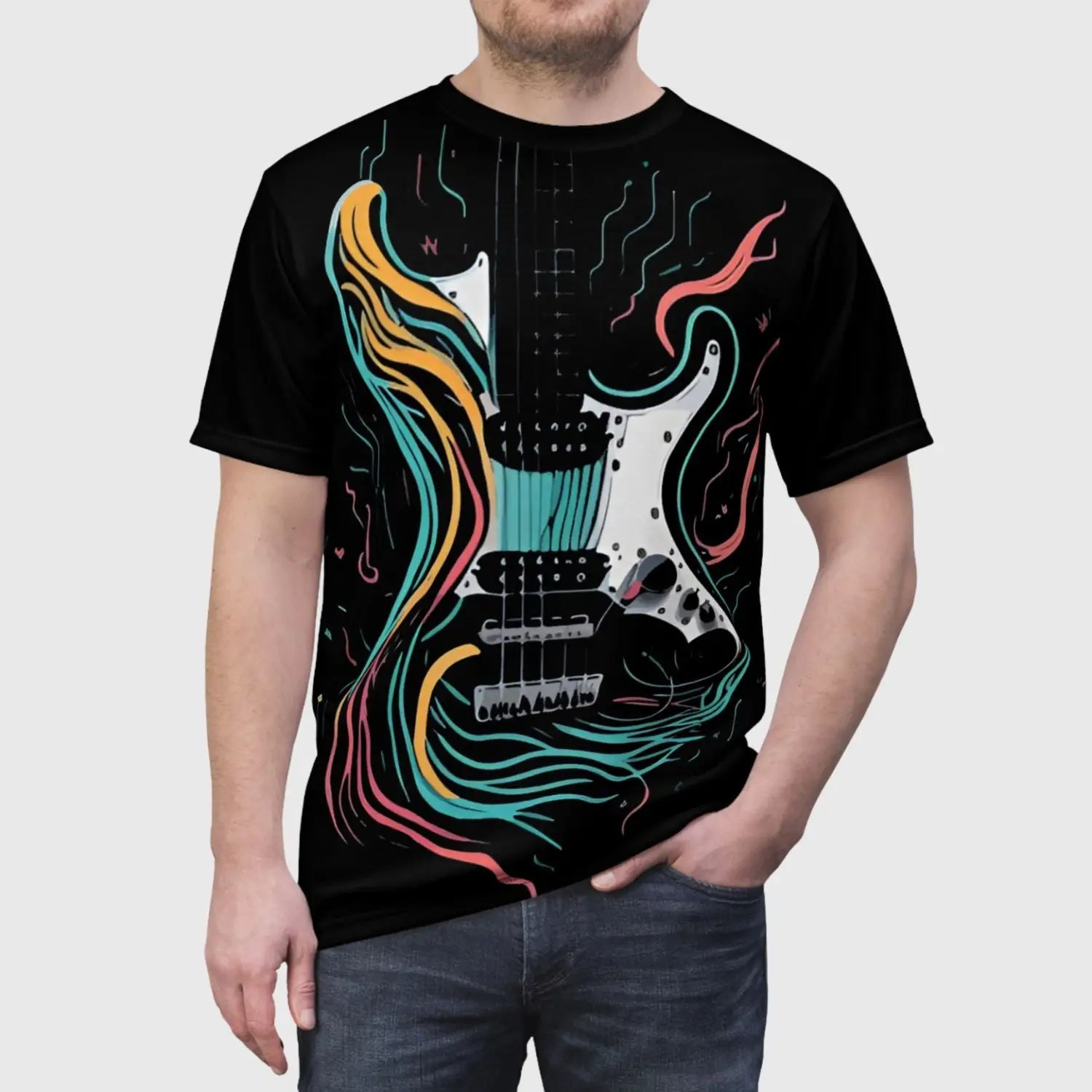 Psychedelic Electric Guitar T-Shirt