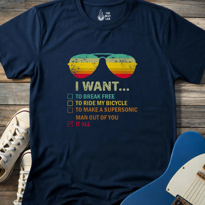 Queen I want... T-shirt - Navy / S - T-Shirt