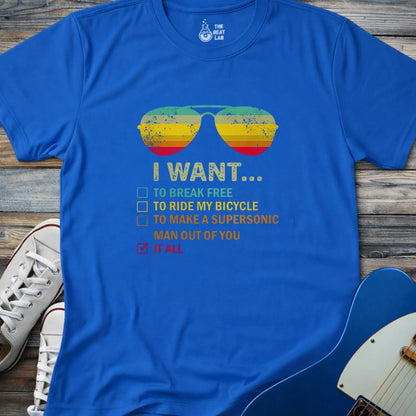 Queen I want... T-shirt - Royal / S - T-Shirt