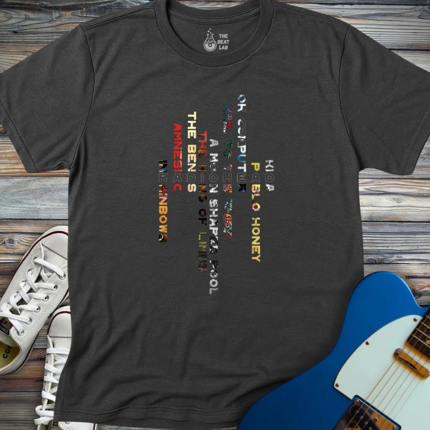 Radiohead Albums T-shirt - Dark Heather Grey / S - T-Shirt