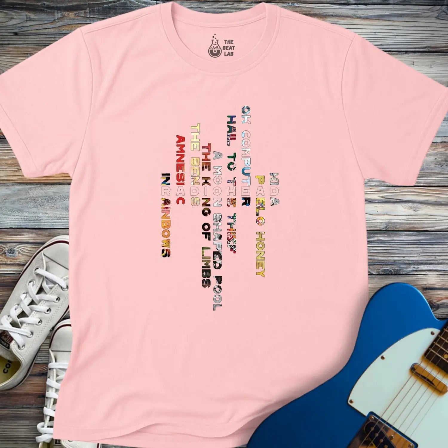 Radiohead Albums T-shirt - Light Pink / S - T-Shirt