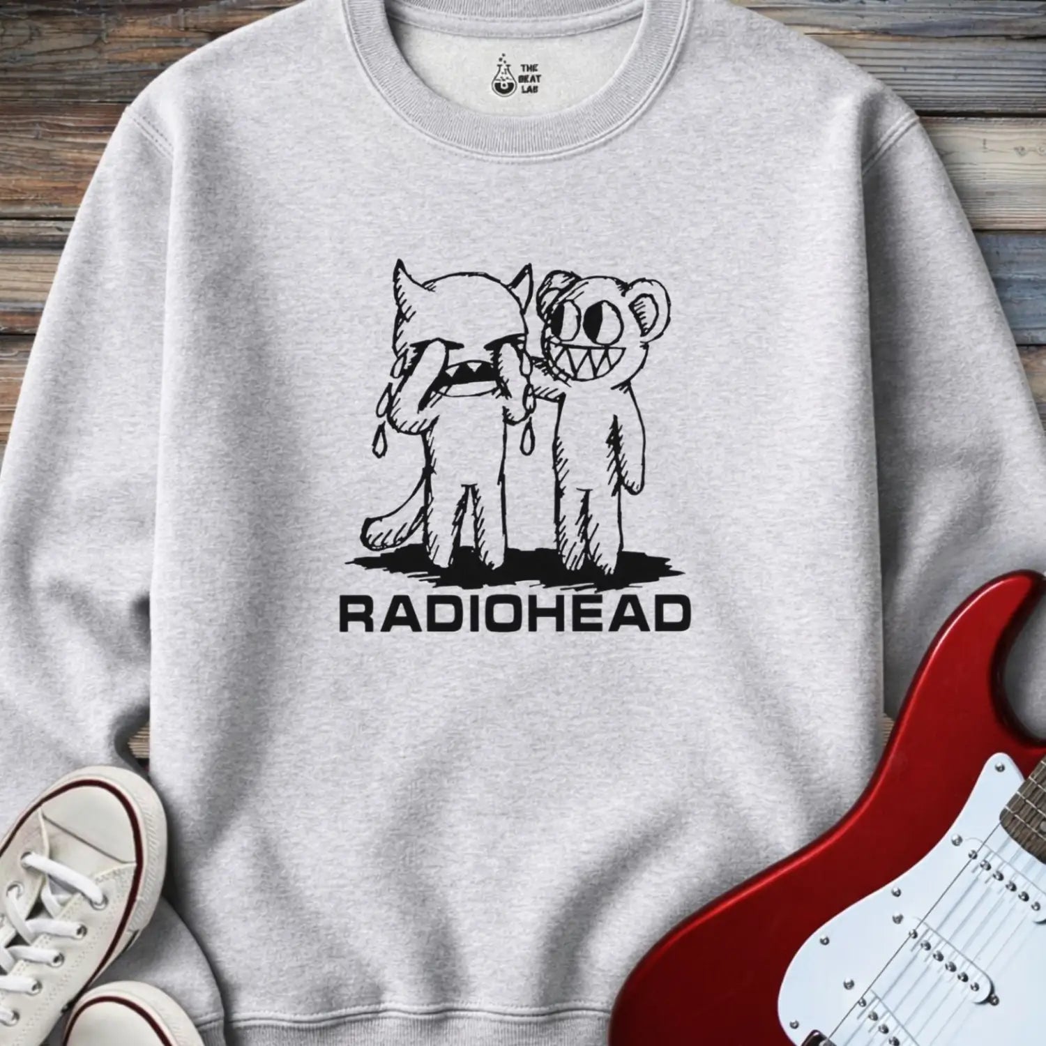 Radiohead Artwork Crewneck - Ash / S - Sweatshirt