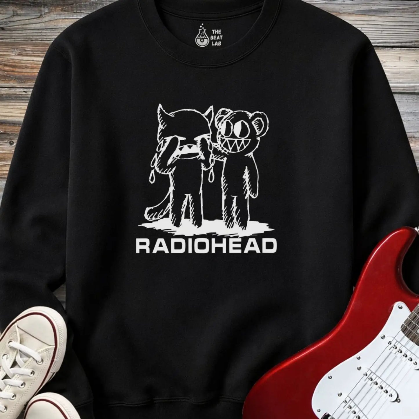 Radiohead Artwork Crewneck - Black / S - Sweatshirt