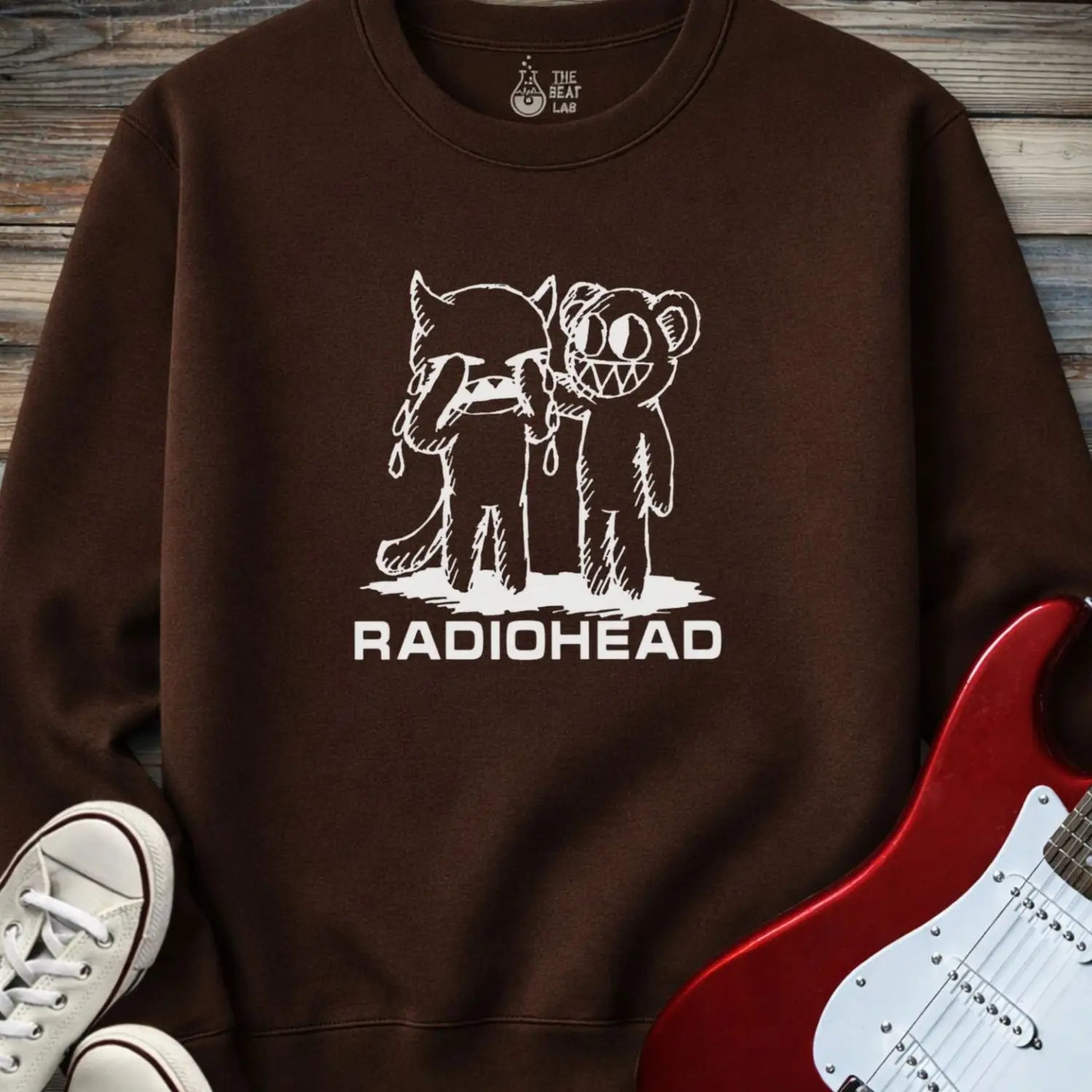 Radiohead Artwork Crewneck - Dark Chocolate / S - Sweatshirt