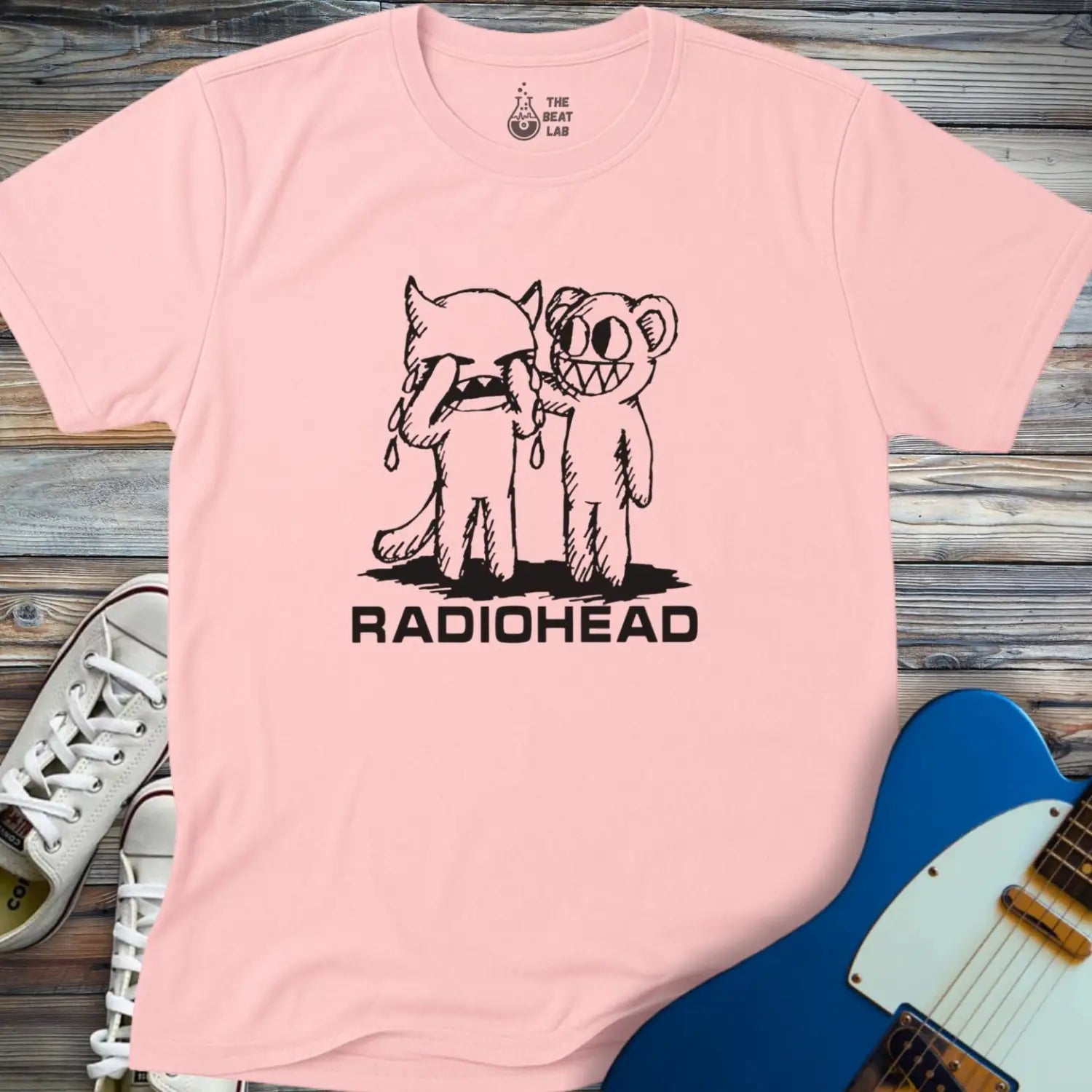 Radiohead Artwork T-shirt - Light Pink / S - T-Shirt