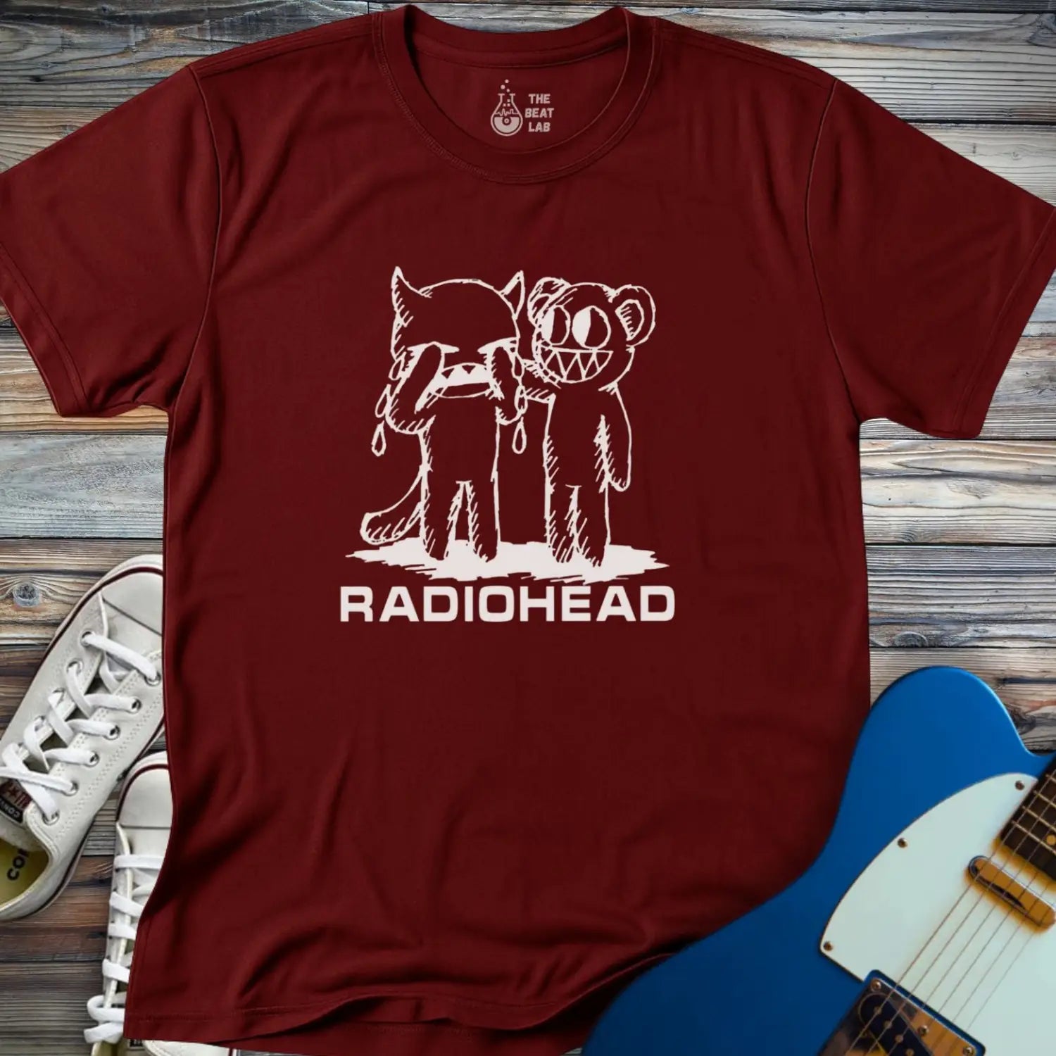 Radiohead Artwork T-shirt - Maroon / S - T-Shirt