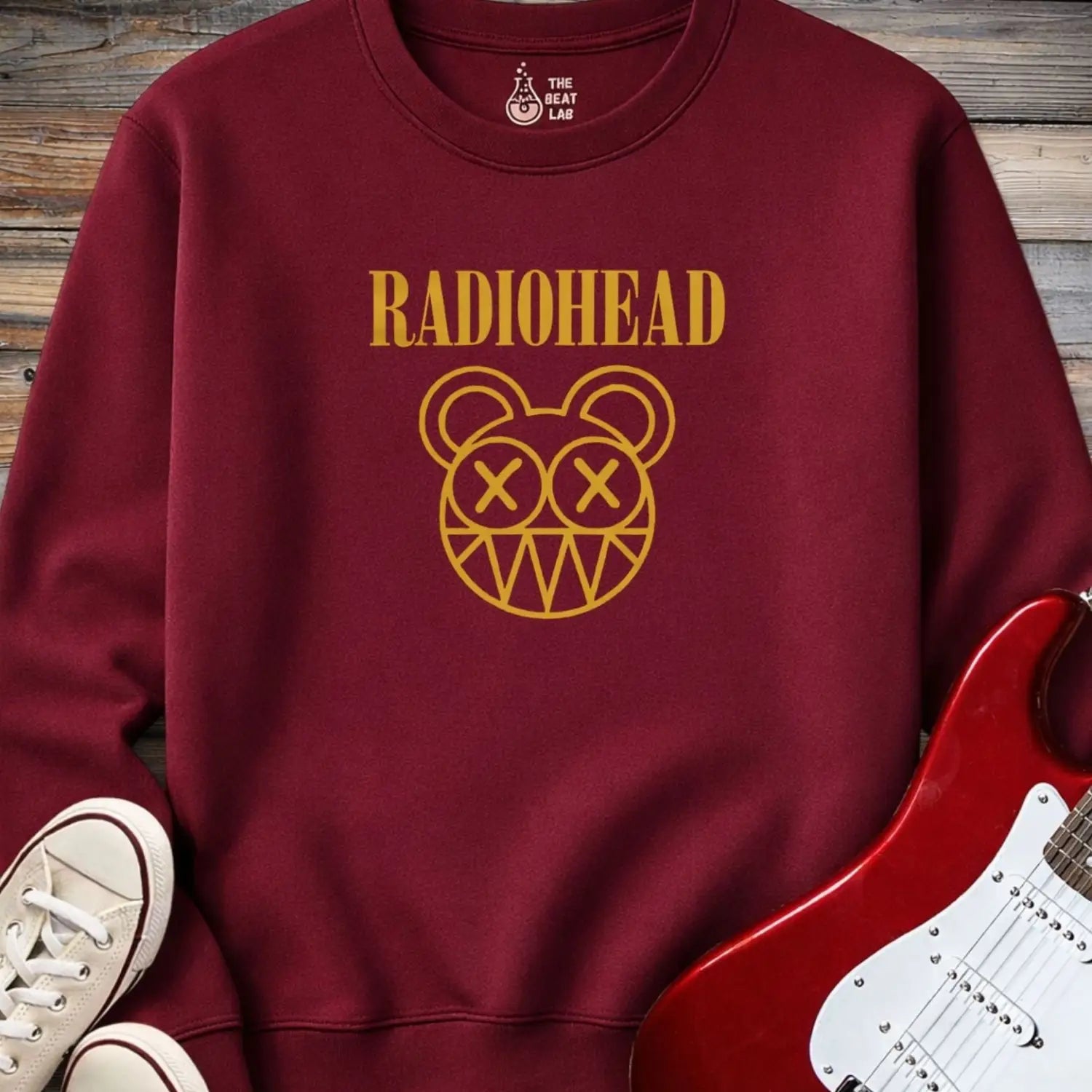 Radiohead Band (I) Crewneck - Maroon / S - Sweatshirt