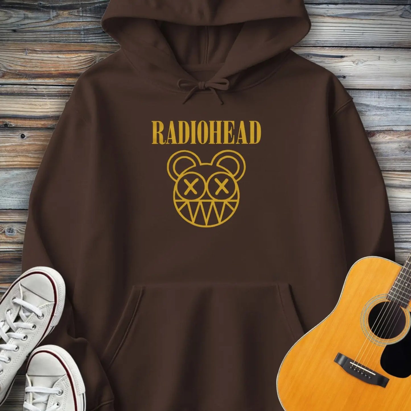 Radiohead Band (I) Hoodie - Dark Chocolate / S - Hoodie
