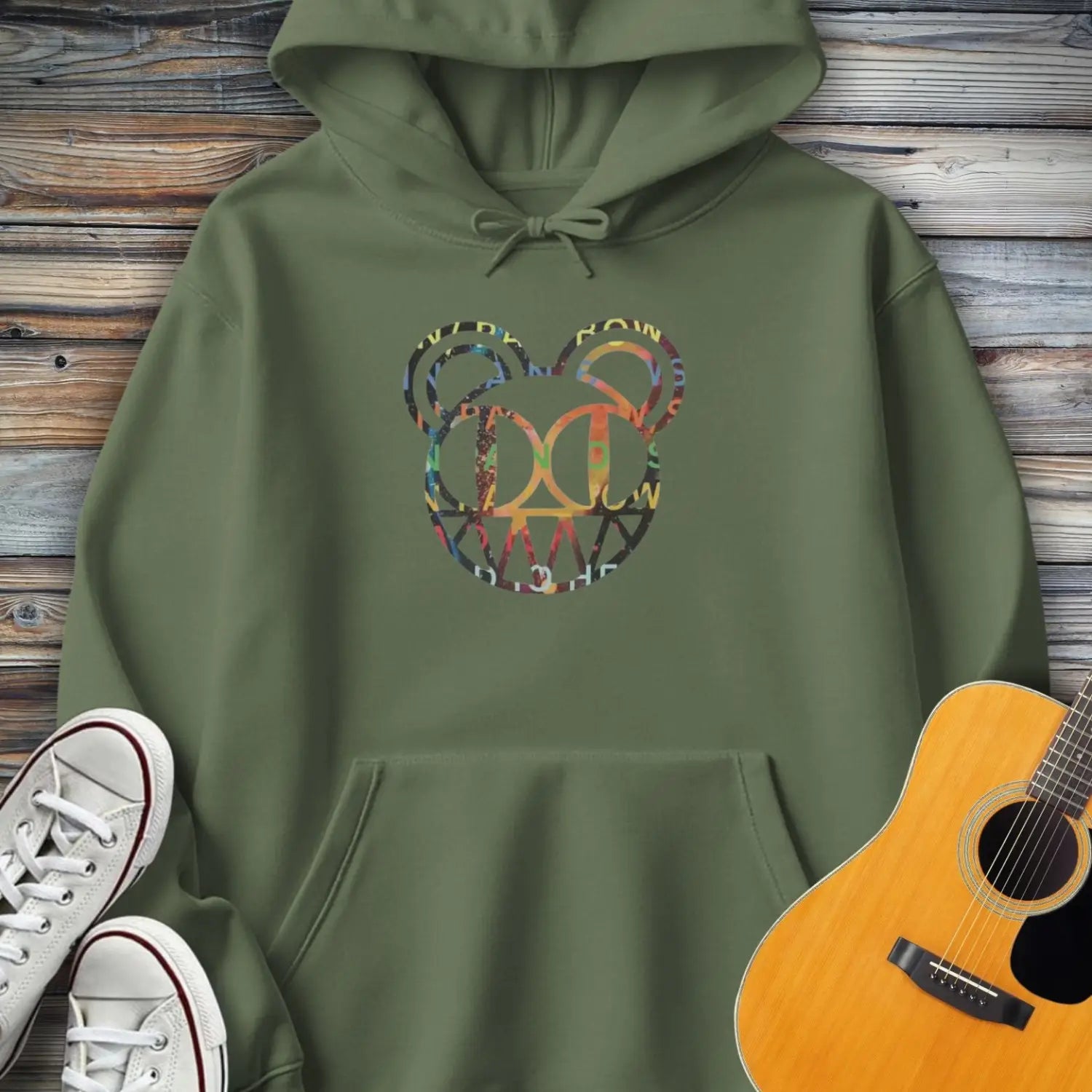 Radiohead Band (II) Hoodie - Military Green / S - Hoodie