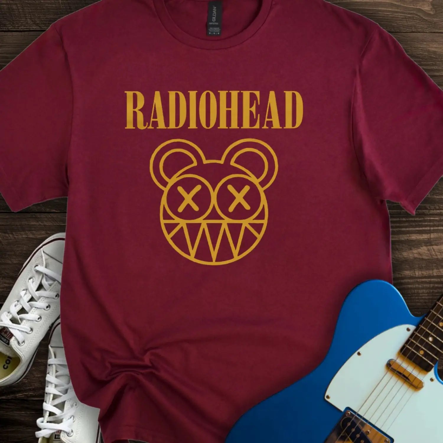 Radiohead Band T-shirt - Maroon / S - T-Shirt