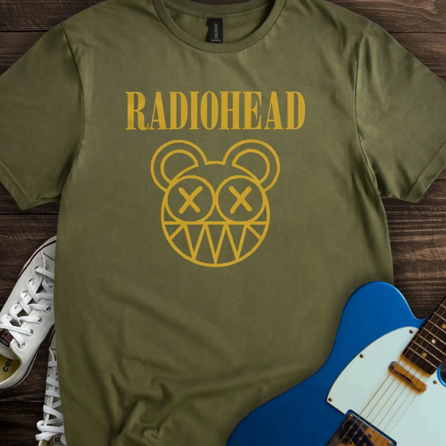 Radiohead Band T-shirt - Military Green / S - T-Shirt