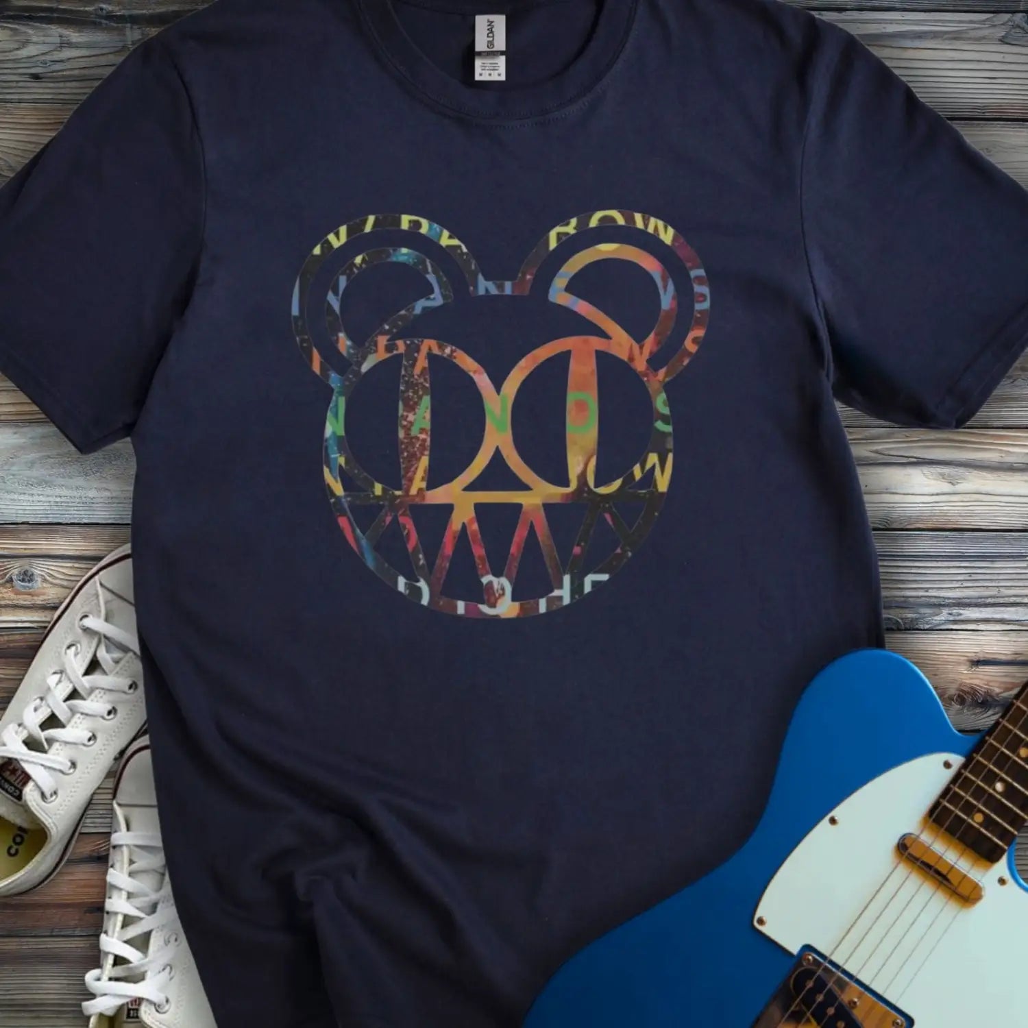 Radiohead Bear Logo T-shirt - Navy / S - T-Shirt
