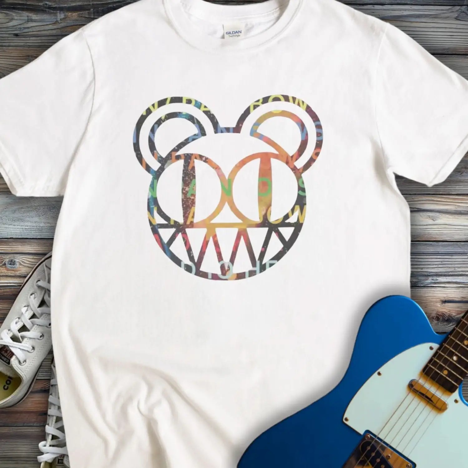 Radiohead Bear Logo T-shirt - White / S - T-Shirt