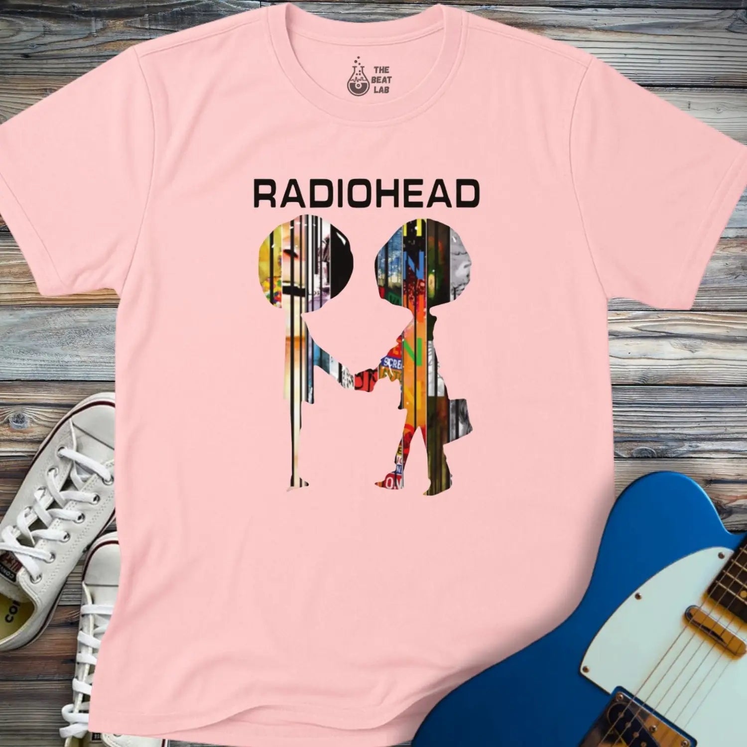Radiohead Collage T-shirt - Light Pink / S - T-Shirt