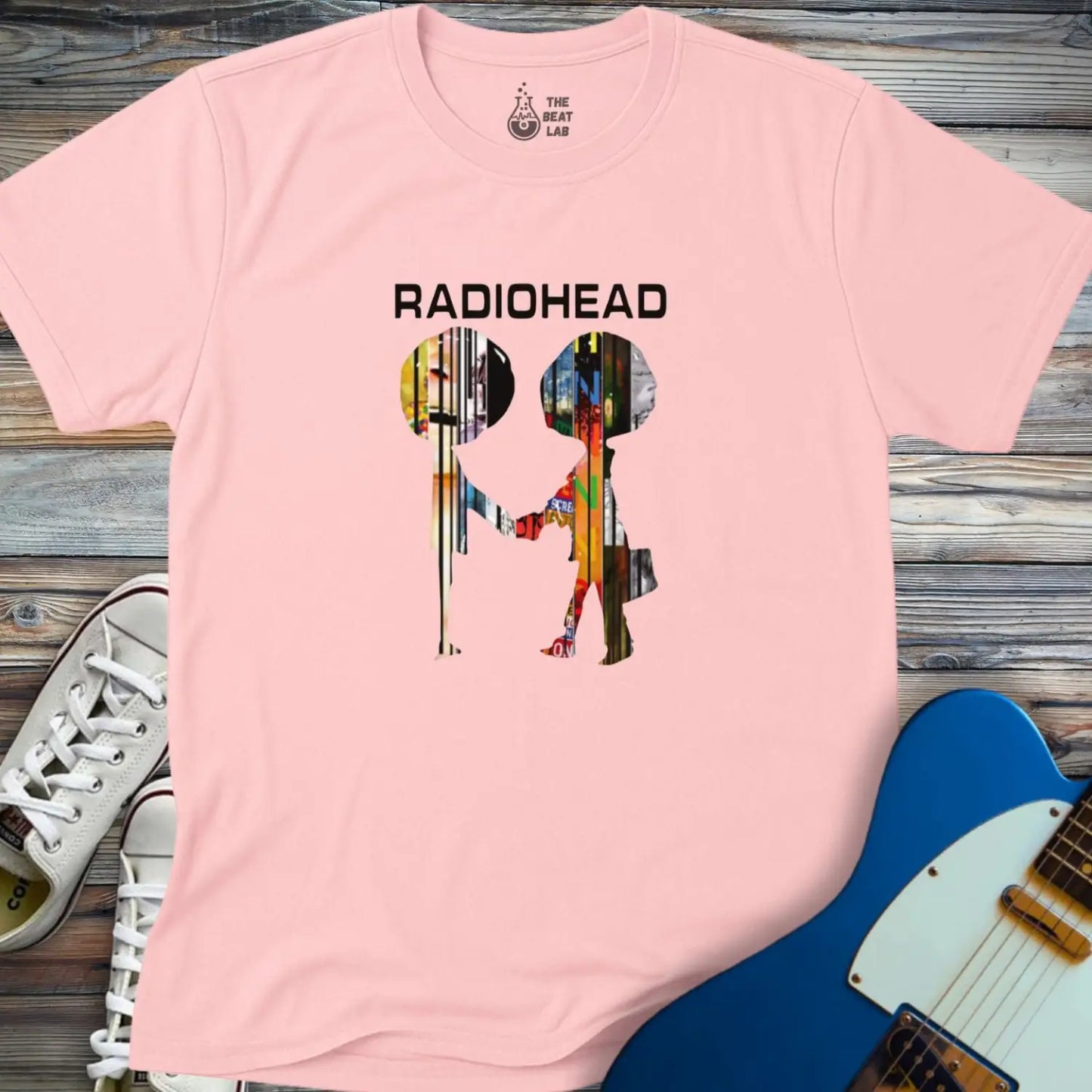 Radiohead Collage T-shirt - Light Pink / S - T-Shirt