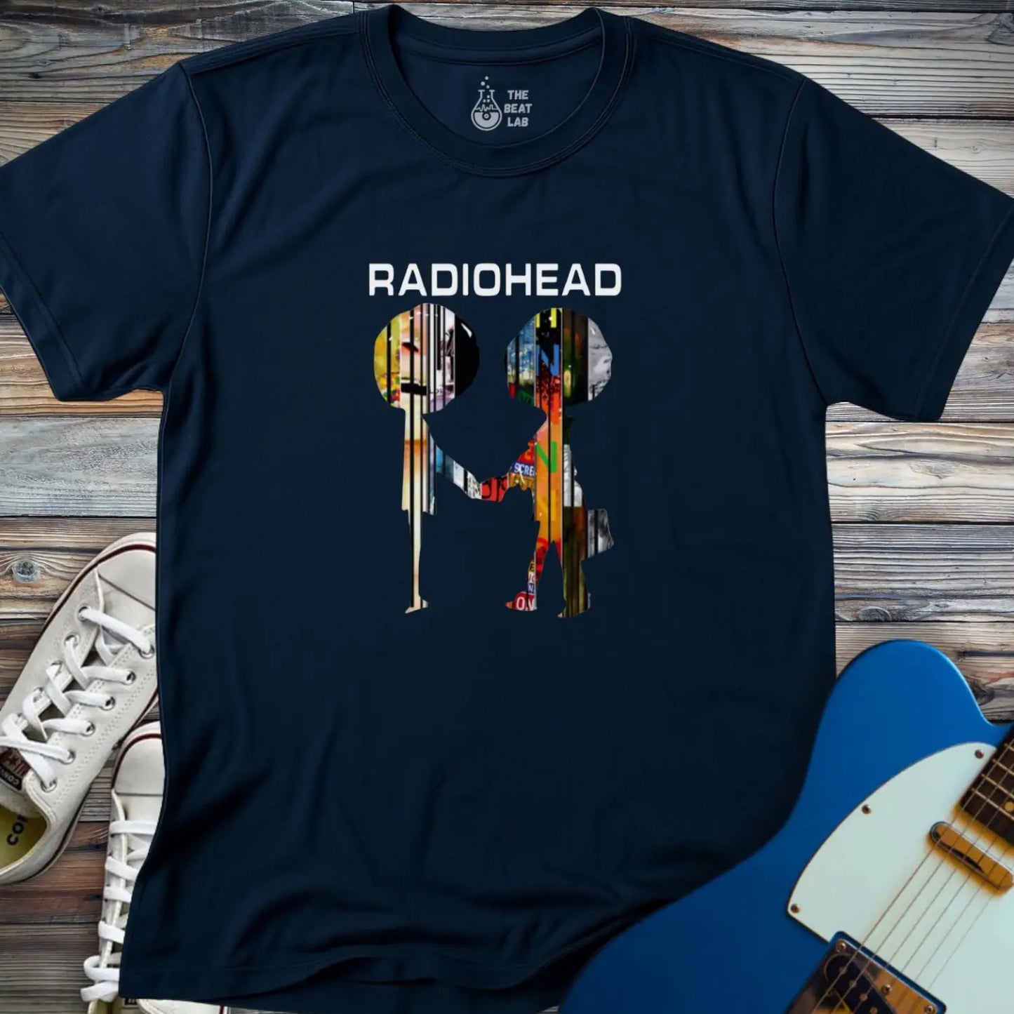 Radiohead Collage T-shirt - Navy / S - T-Shirt