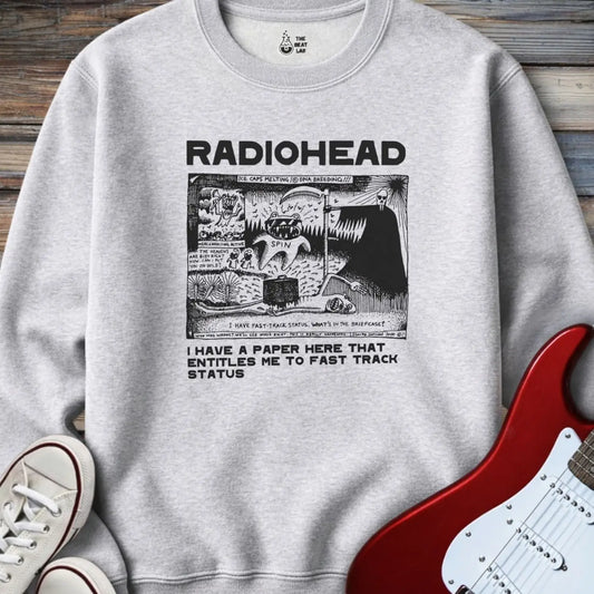 Radiohead Comic Art (I) Crewneck - Ash / S - Sweatshirt