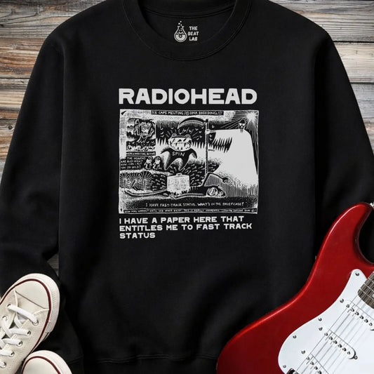 Radiohead Comic Art (I) Crewneck - Black / S - Sweatshirt