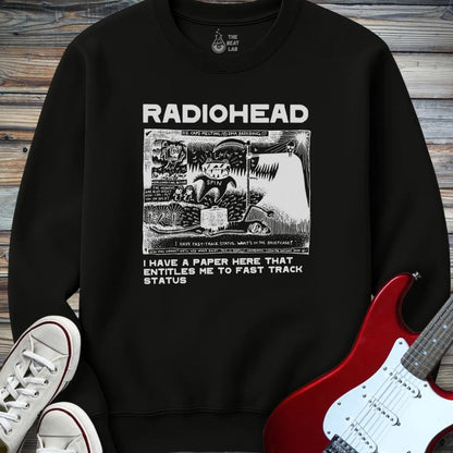 Radiohead Comic Art (I) Crewneck - Black / S - Sweatshirt