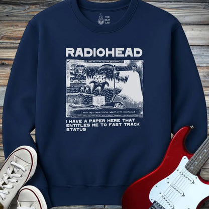 Radiohead Comic Art (I) Crewneck - Navy / S - Sweatshirt