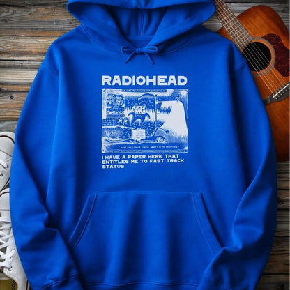 Radiohead Comic Art (I) Hoodie - Royal / S - Hoodie