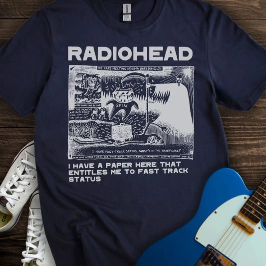 Radiohead Comic Art (I) T-shirt Navy
