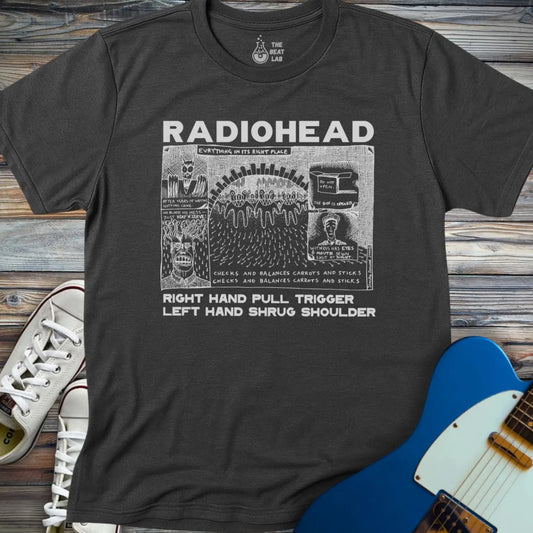 Radiohead Comic Art (II) T-shirt - Dark Heather Grey / S - T-Shirt