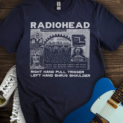 Radiohead Comic Art (II) T-shirt - Navy / S - T-Shirt