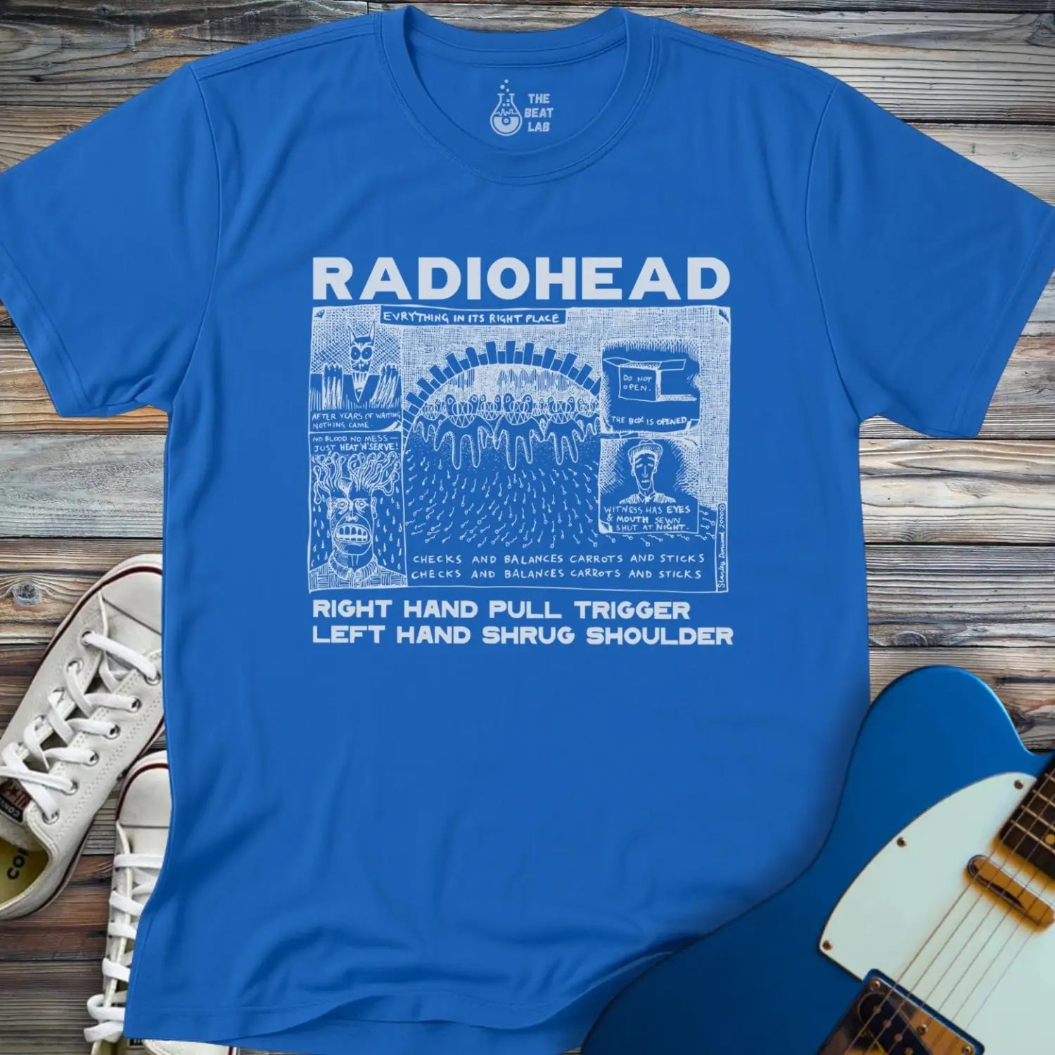 Radiohead Comic Art (II) T-shirt - Royal / S - T-Shirt