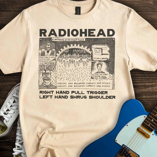 Radiohead Comic Art (II) T-shirt Sand