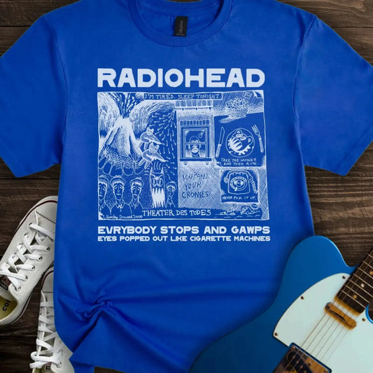 Radiohead Comic Art (IV) T-shirt Royal