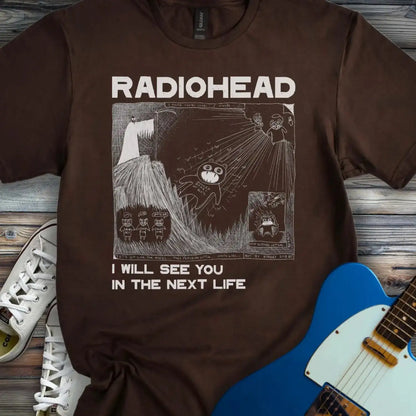 Radiohead Comic Art (V) T-shirt Dark Chocolate