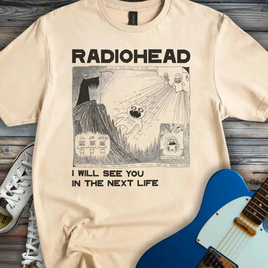 Radiohead Comic Art (V) T-shirt Sand